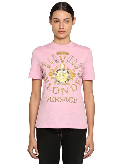 versace printed cotton-jersey t-shirt